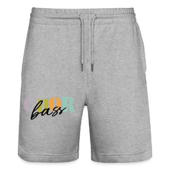 Basse de chœur - Short de jogging bio TRAINER Stanley/Stella unisexe - gris chiné - Devant - Nik (191cm) & Marisol (170cm)