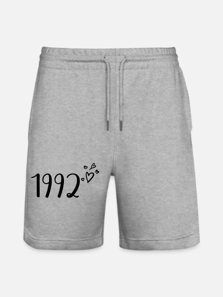 1992 - Stanley/Stella Trainer Unisex Organic Jogging Shorts - heather grey