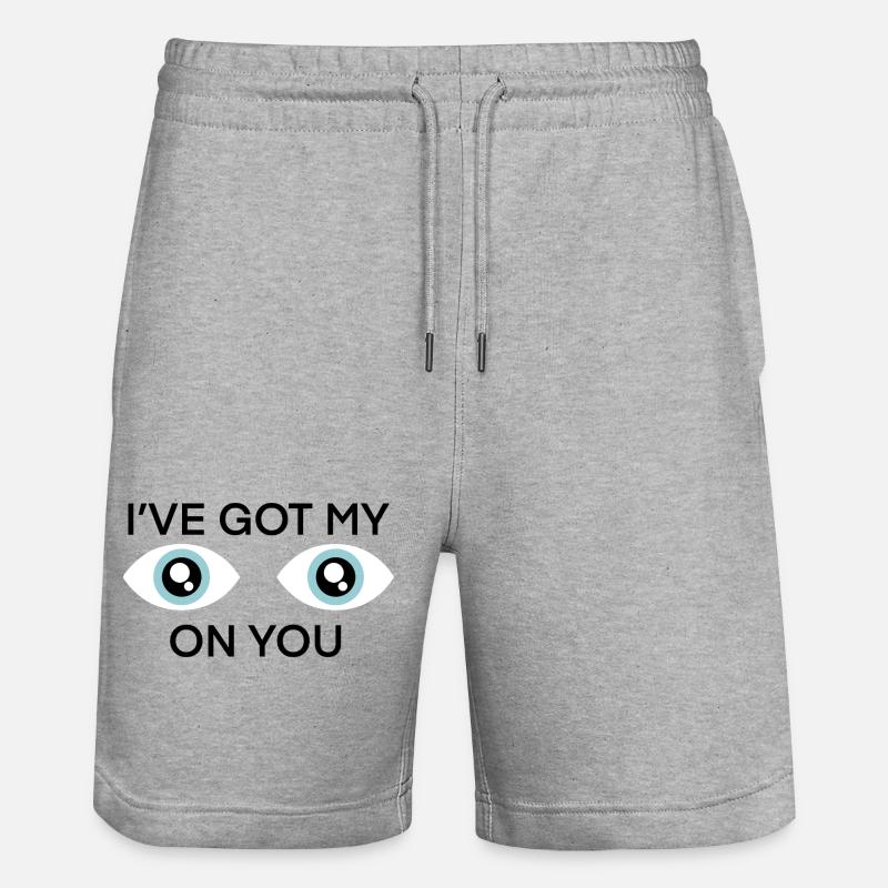 Duo de jumeaux aux yeux écarquillés - Short de jogging bio TRAINER Stanley/Stella unisexe - gris chiné