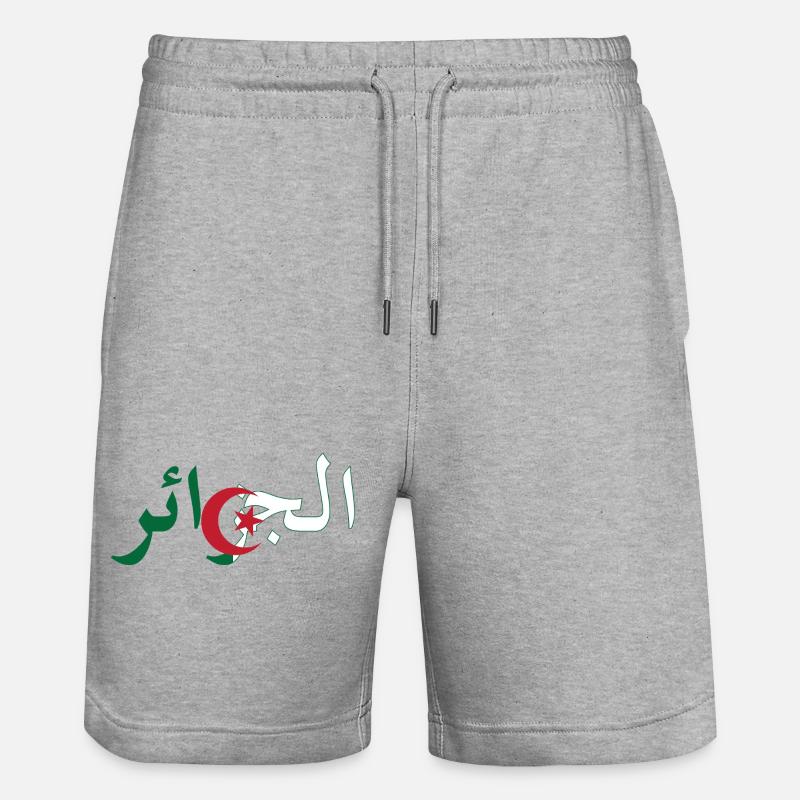 Drapeau Algérie - Short de jogging bio TRAINER Stanley/Stella unisexe - gris chiné