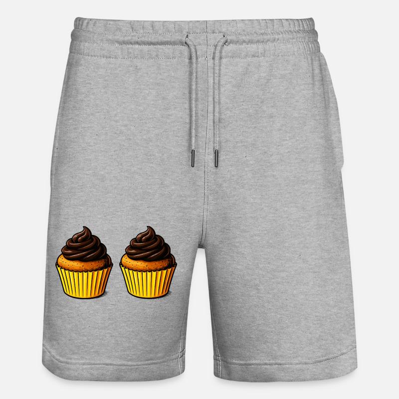 Délice du cupcake - Short de jogging bio TRAINER Stanley/Stella unisexe - gris chiné