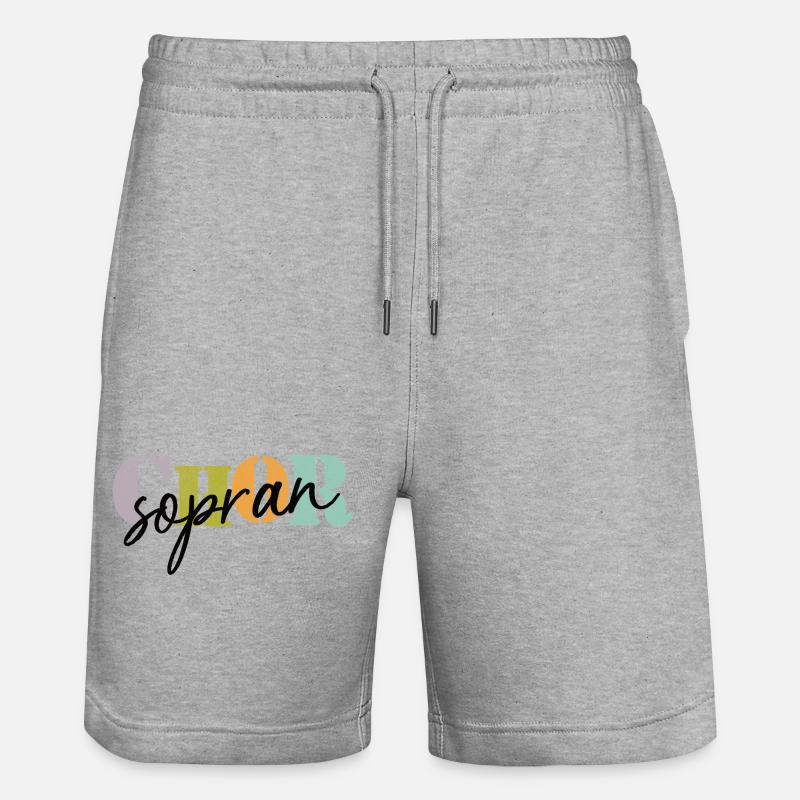 Soprano de chœur - Short de jogging bio TRAINER Stanley/Stella unisexe - gris chiné