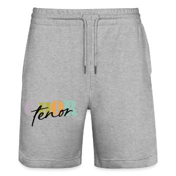 Chorus Tenor - Stanley/Stella Trainer Unisex Organic Jogging Shorts - heather grey - Front - Nik (191cm) & Marisol (170cm)