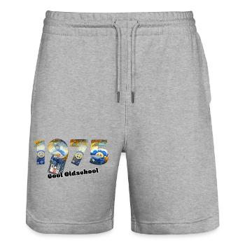 1975 Jahrgang Retro Vintage – Kassette – Cool Olds - Stanley/Stella Unisex Bio Joggingshorts Trainer  - Grau meliert - Vorne - Nik (191cm) & Marisol (170cm)