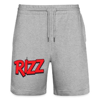 rizz - Short de jogging bio TRAINER Stanley/Stella unisexe - gris chiné - Devant - Nik (191cm) & Marisol (170cm)