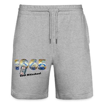 1965 Jahrgang Retro Vintage – Kassette – Cool Olds - Stanley/Stella Unisex Bio Joggingshorts Trainer  - Grau meliert - Vorne - Nik (191cm) & Marisol (170cm)