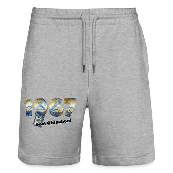 1967 Jahrgang Retro Vintage – Kassette – Cool Olds - Stanley/Stella Unisex Bio Joggingshorts Trainer  - Grau meliert - Vorne - Nik (191cm) & Marisol (170cm)