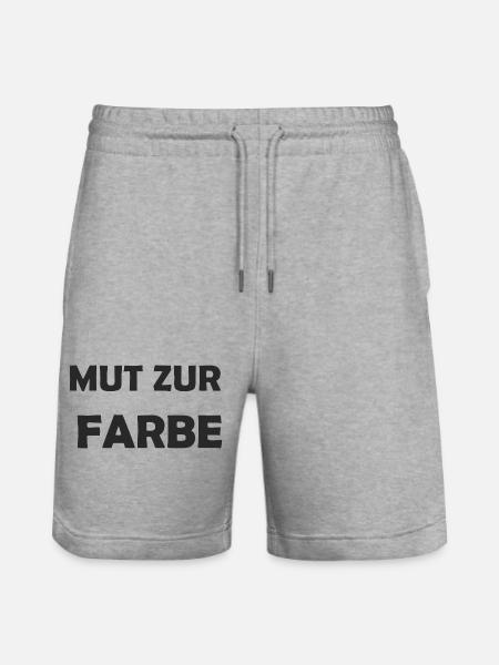 Mut zur Farbe – Farbexplosion - Stanley/Stella Unisex Bio Joggingshorts Trainer - Grau meliert