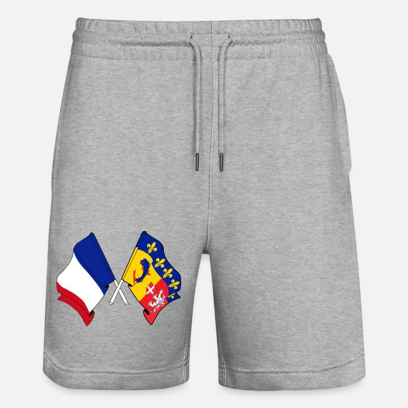Fréquence cardiaque Rhône-Alpes FR - Short de jogging bio TRAINER Stanley/Stella unisexe - gris chiné