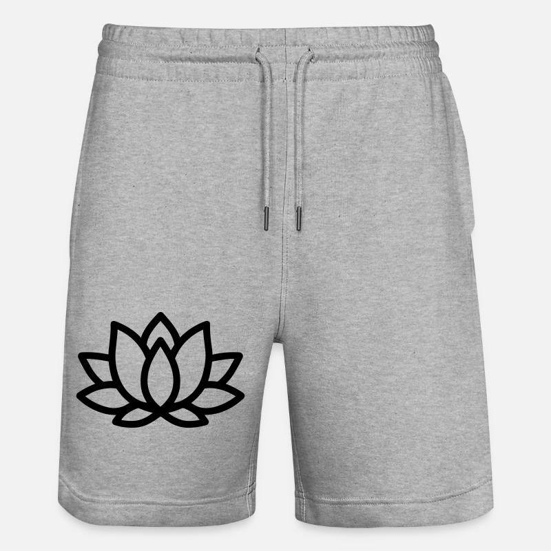 fleur de lotus - Short de jogging bio TRAINER Stanley/Stella unisexe - gris chiné