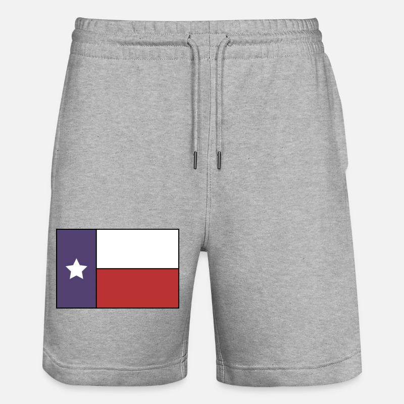 Drapeau du Texas - Short de jogging bio TRAINER Stanley/Stella unisexe - gris chiné