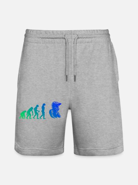 Attention motocross fans, simple statement - Stanley/Stella Trainer Unisex Organic Jogging Shorts - heather grey