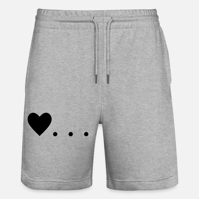 L’amour, c’est... Cœur - Short de jogging bio TRAINER Stanley/Stella unisexe - gris chiné