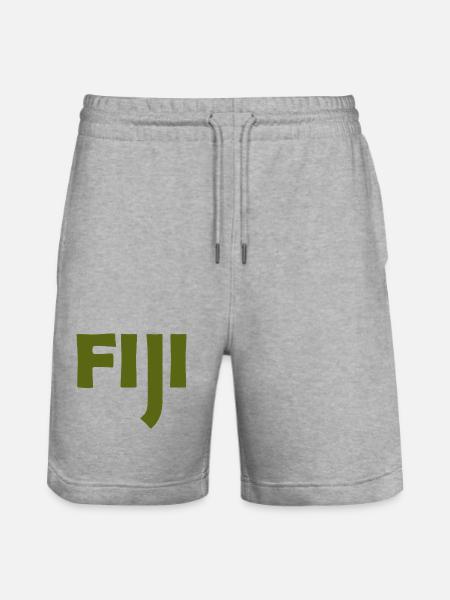 Fiji - Fiji - Islands - Pacific - South Seas - Stanley/Stella Trainer Unisex Organic Jogging Shorts - heather grey