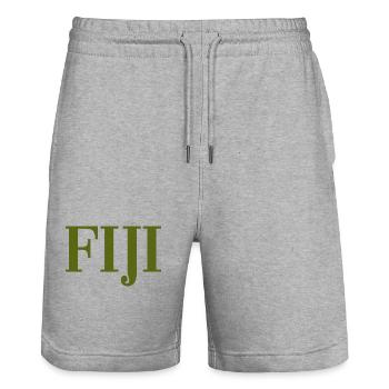 Fidji - Fidji - Îles - Pacifique - Mers du Sud - Short de jogging bio TRAINER Stanley/Stella unisexe - gris chiné - Devant - Nik (191cm) & Marisol (170cm)