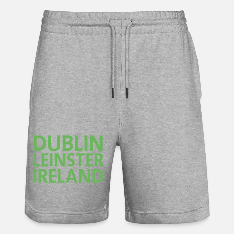 Dublin – Irlande Textdesign - Short de jogging bio TRAINER Stanley/Stella unisexe - gris chiné