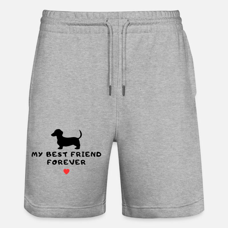 Teckel Dackel - Short de jogging bio TRAINER Stanley/Stella unisexe - gris chiné
