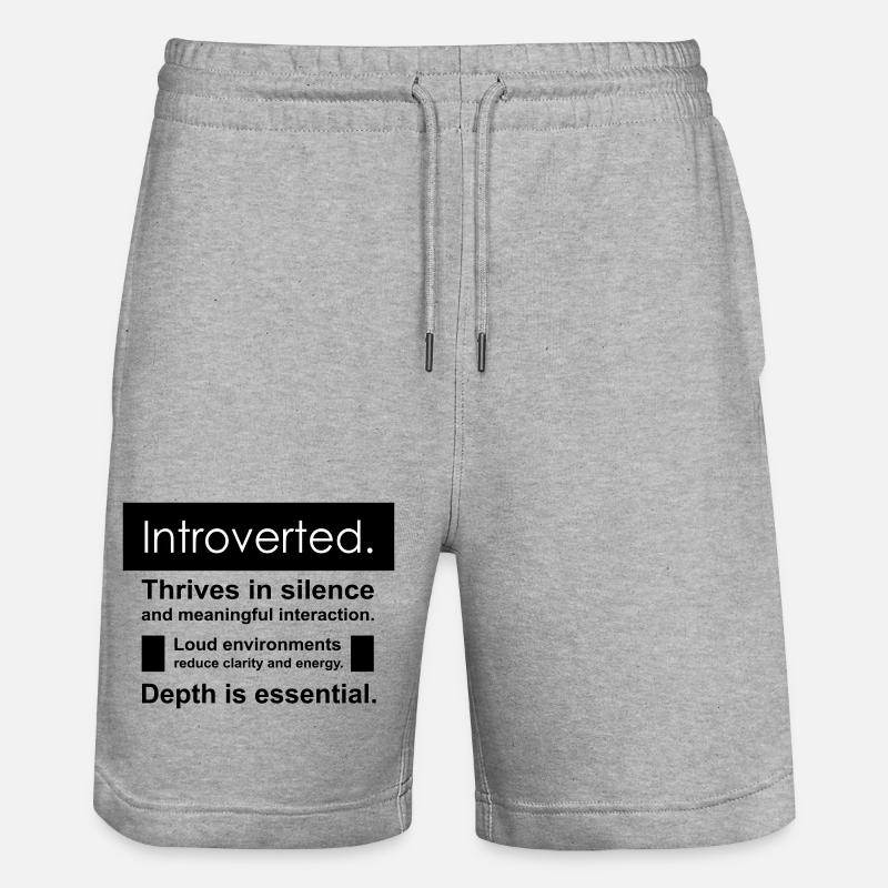 Introverti - Short de jogging bio TRAINER Stanley/Stella unisexe - gris chiné