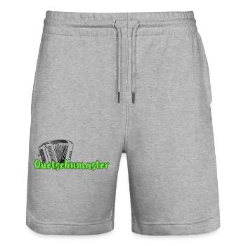 Quetschnmaster  - Stanley/Stella Unisex Bio Joggingshorts Trainer  - Grau meliert - Vorne - Nik (191cm) & Marisol (170cm)