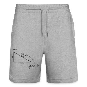 Trouver x - Short de jogging bio TRAINER Stanley/Stella unisexe - gris chiné - Devant - Nik (191cm) & Marisol (170cm)