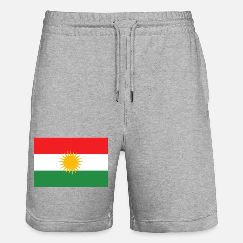 Drapeau du Kurdistan Étoile du Soleil - Short de jogging bio TRAINER Stanley/Stella unisexe - gris chiné