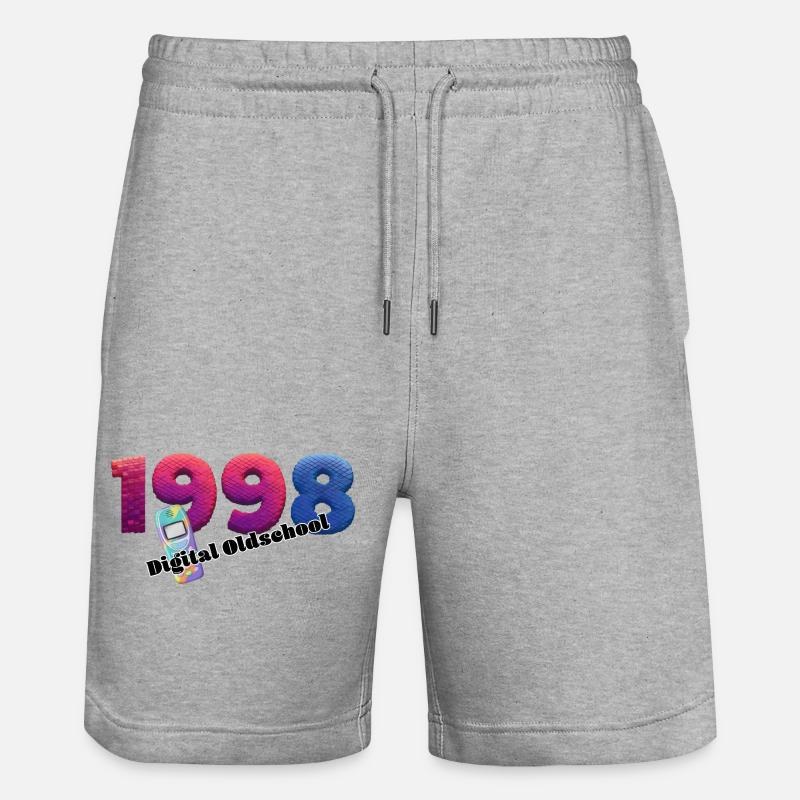 1998 – Digitaler Übergangsstil - Stanley/Stella Unisex Bio Joggingshorts Trainer  - Grau meliert