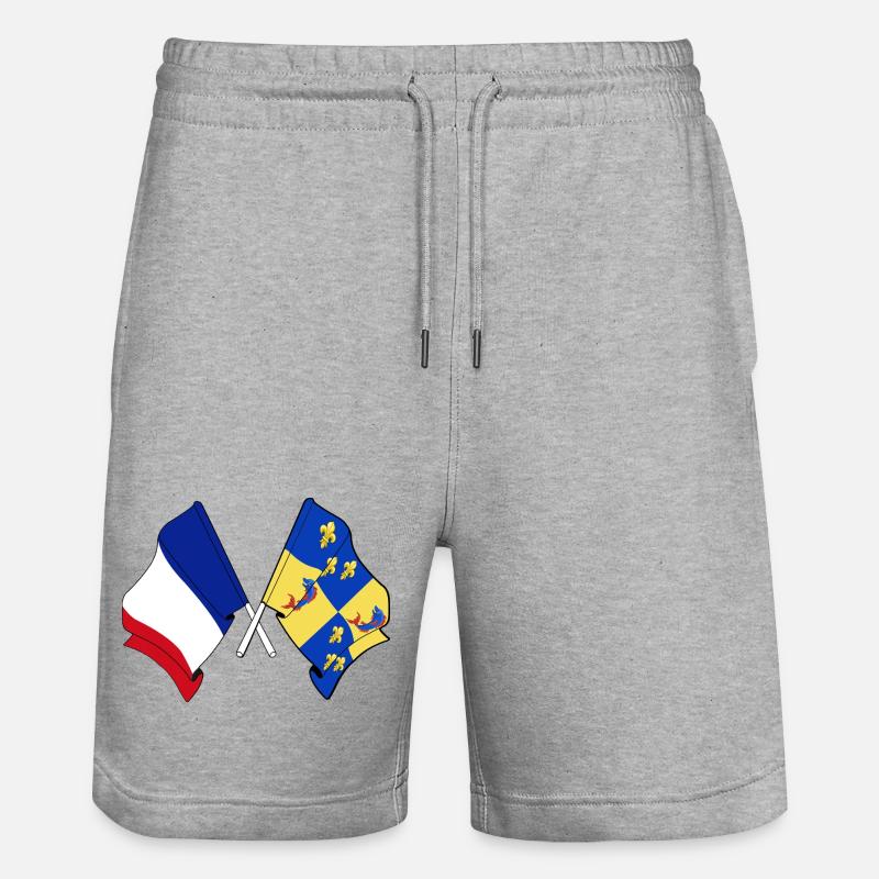 Delfinato & Francia - Pantaloncini da jogger ecologici unisex Trainer di Stanley/Stella - grigio melange