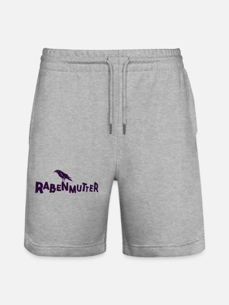 Rabenmutter - Mutter - Mama - Mami - Rabe - Stanley/Stella Unisex Bio Joggingshorts Trainer - Grau meliert