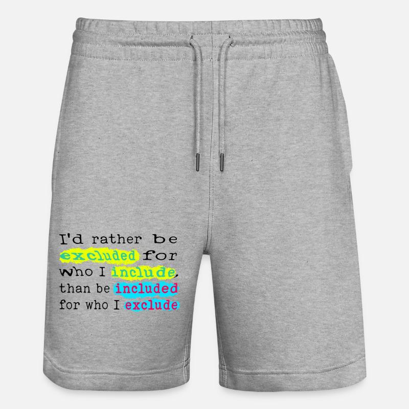 Incluez, n’excluez pas ! - Short de jogging bio TRAINER Stanley/Stella unisexe - gris chiné