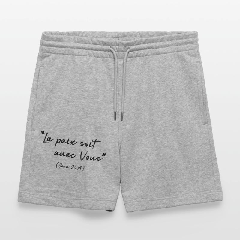 Friede sei mit dir (Johannes 20,19) Stanley/Stella Unisex Bio Joggingshorts Trainer 