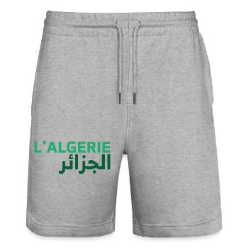 Algerien Djazayer Dzayer Al Jazayer El Djazaïr - Stanley/Stella Unisex Bio Joggingshorts Trainer  - Grau meliert - Vorne - Nik (191cm) & Marisol (170cm)