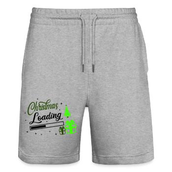 Chargement de Noël - Short de jogging bio TRAINER Stanley/Stella unisexe - gris chiné - Devant - Nik (191cm) & Marisol (170cm)