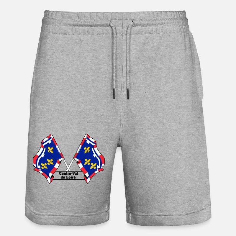 Texte du Centre-Val de Loire - Short de jogging bio TRAINER Stanley/Stella unisexe - gris chiné
