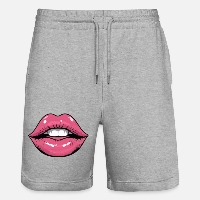 Gloss à lèvres Pop Art - Short de jogging bio TRAINER Stanley/Stella unisexe - gris chiné