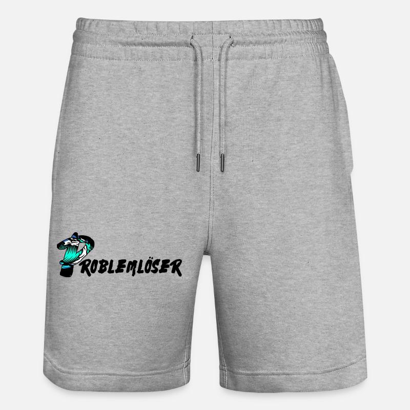 Problem problemlöser text - Stanley/Stella Unisex Bio Joggingshorts Trainer  - Grau meliert