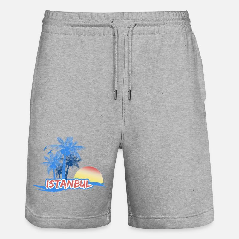 Plage d’Istanbul - Short de jogging bio TRAINER Stanley/Stella unisexe - gris chiné