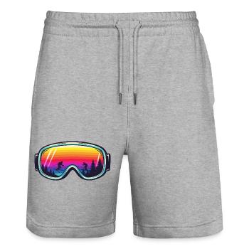 Ski Goggles Sunset Forest - Stanley/Stella Unisex Bio Joggingshorts Trainer  - Grau meliert - Vorne - Nik (191cm) & Marisol (170cm)