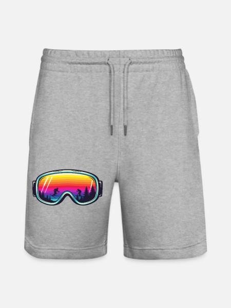 Ski Goggles Sunset Forest - Stanley/Stella Trainer Unisex Organic Jogging Shorts - heather grey