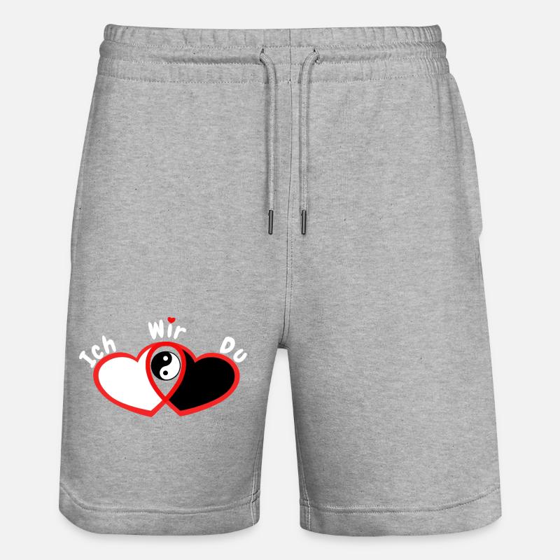 Amoureux - Short de jogging bio TRAINER Stanley/Stella unisexe - gris chiné