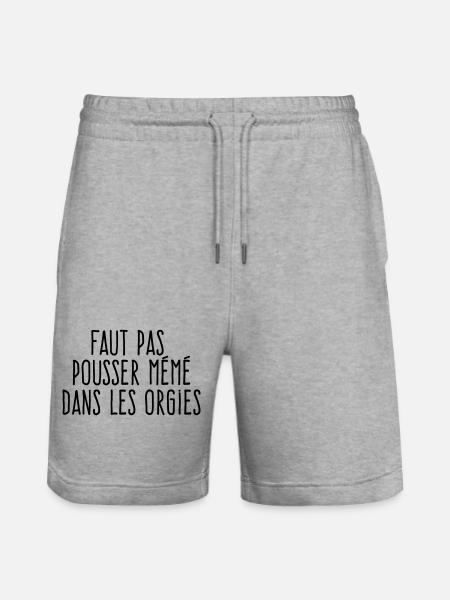 Don't push granny - parodic diversion - Stanley/Stella Trainer Unisex Organic Jogging Shorts - heather grey