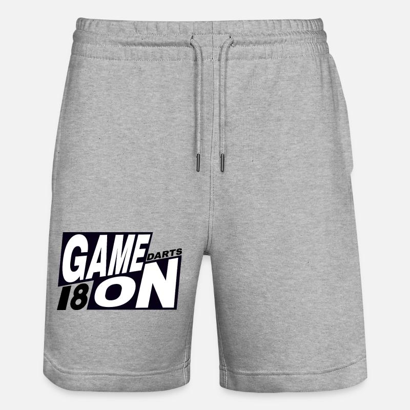 Fléchettes, fléchettes GAME_ON_180_Darts - Short de jogging bio TRAINER Stanley/Stella unisexe - gris chiné