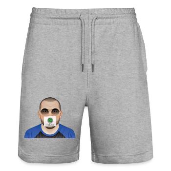 SOUND MAN – nette Leute - Stanley/Stella Unisex Bio Joggingshorts Trainer  - Grau meliert - Vorne - Nik (191cm) & Marisol (170cm)