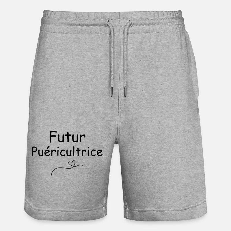 Futur Puéricultrice - Short de jogging bio TRAINER Stanley/Stella unisexe - gris chiné