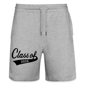 Class Of 2026 (Abschlussklasse Schulabschluss B) - Stanley/Stella Unisex Bio Joggingshorts Trainer  - Grau meliert - Vorne - Nik (191cm) & Marisol (170cm)