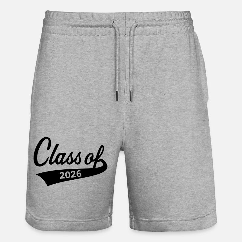 Class Of 2026 (Abschlussklasse Schulabschluss B) - Stanley/Stella Unisex Bio Joggingshorts Trainer  - Grau meliert