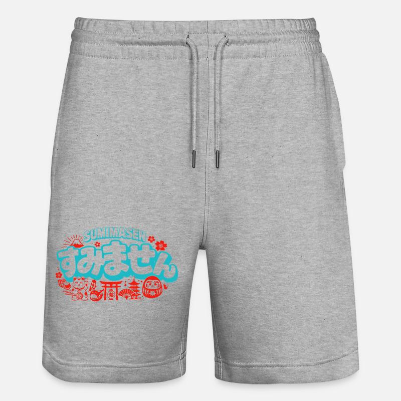 Sumimasen - Short de jogging bio TRAINER Stanley/Stella unisexe - gris chiné