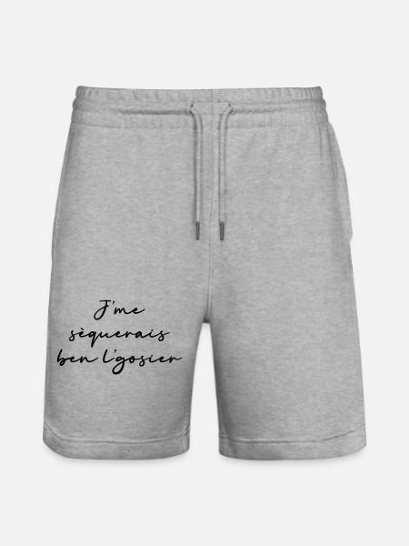 I'd suck my throat - Stanley/Stella Trainer Unisex Organic Jogging Shorts - heather grey