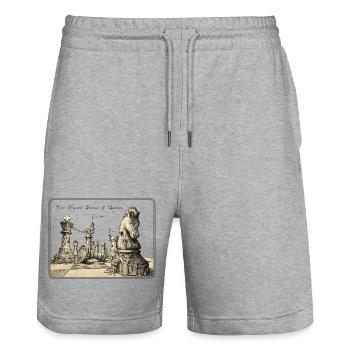 Geflügelter Traum der Königinnen - Stanley/Stella Unisex Bio Joggingshorts Trainer  - Grau meliert - Vorne - Nik (191cm) & Marisol (170cm)
