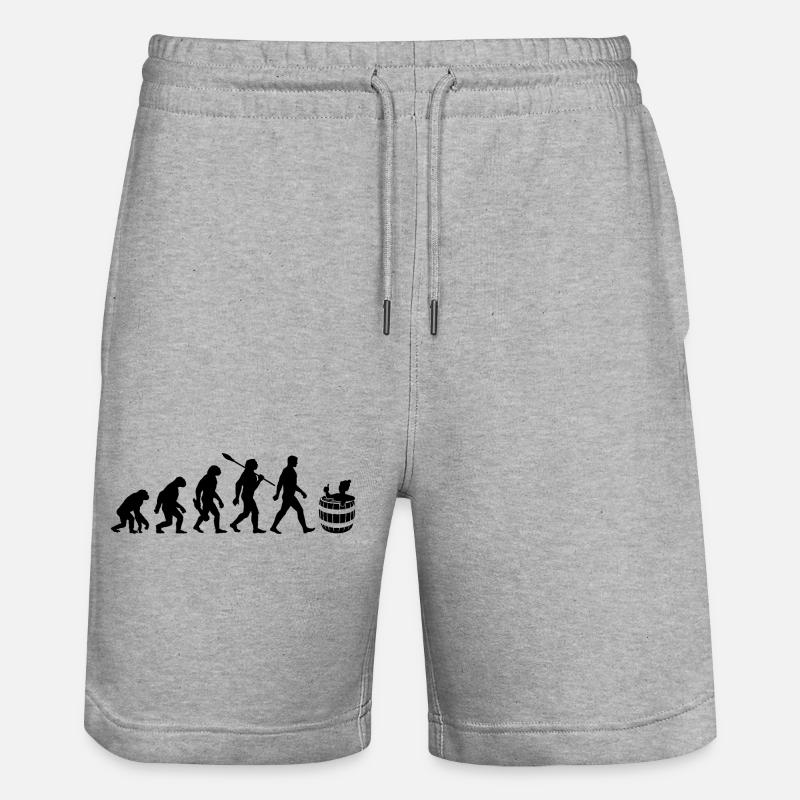 Evolution - Eisbader - Winterbaden - Eisbaden - Stanley/Stella Trainer Unisex Organic Jogging Shorts - heather grey