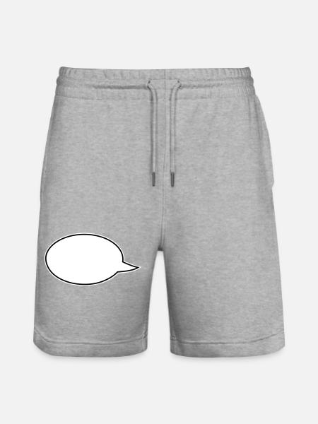 Speech Bubbles Comic Links - Stanley/Stella Trainer Unisex Organic Jogging Shorts - heather grey